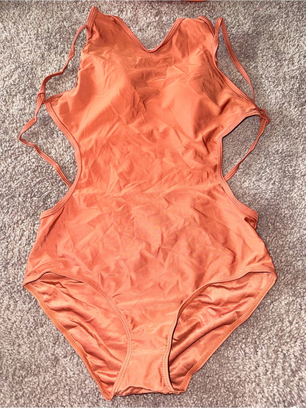 Women's Brown Cutout One-Piece Swimsuit Never Worn